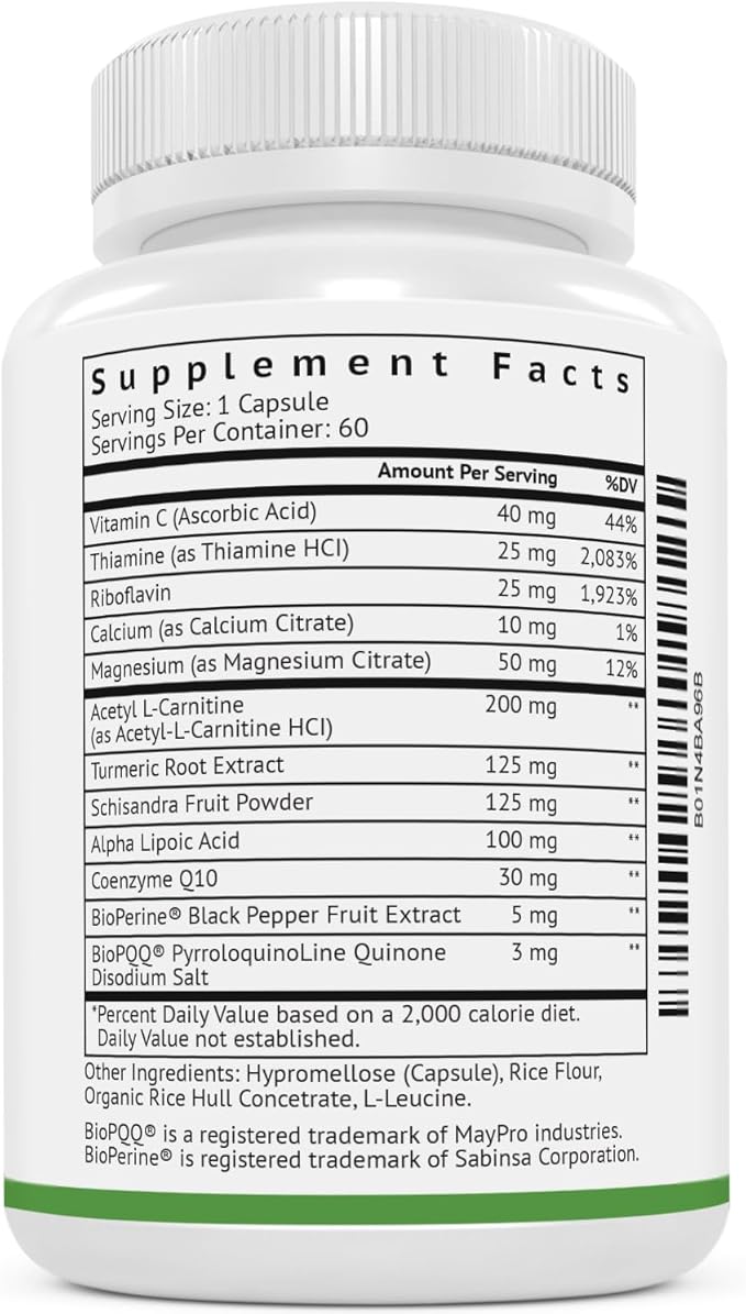 VitaMonk MITOTRAX™ Bio-Enhanced Mitochondrial Supplement Revitalize 100% All-Natural 60 Capsules