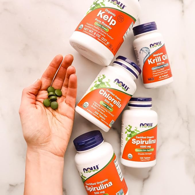 NOW Supplements, Organic Chlorella 500 mg 200 Tablets