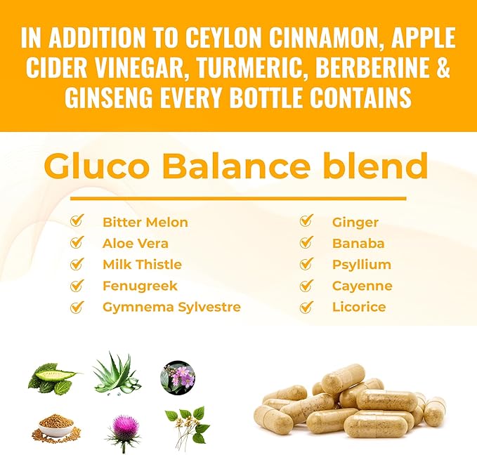 Ceylon Cinnamon Capsules 4000mg with Berberine 1200mg, Apple 3500mg, Turmeric 3000mg, Ginseng 2000mg, Zinc,