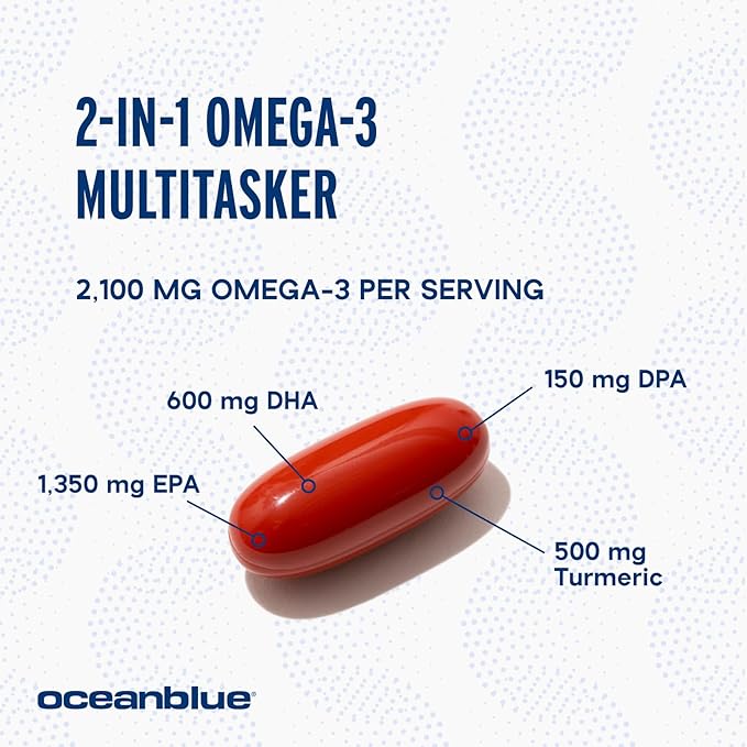 Oceanblue Professional Omega-3 2100 with Turmeric 60 Count 20 Servings