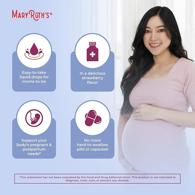 MaryRuth Organics Prenatal Vitamins for Women 800 mcg 30 Servings