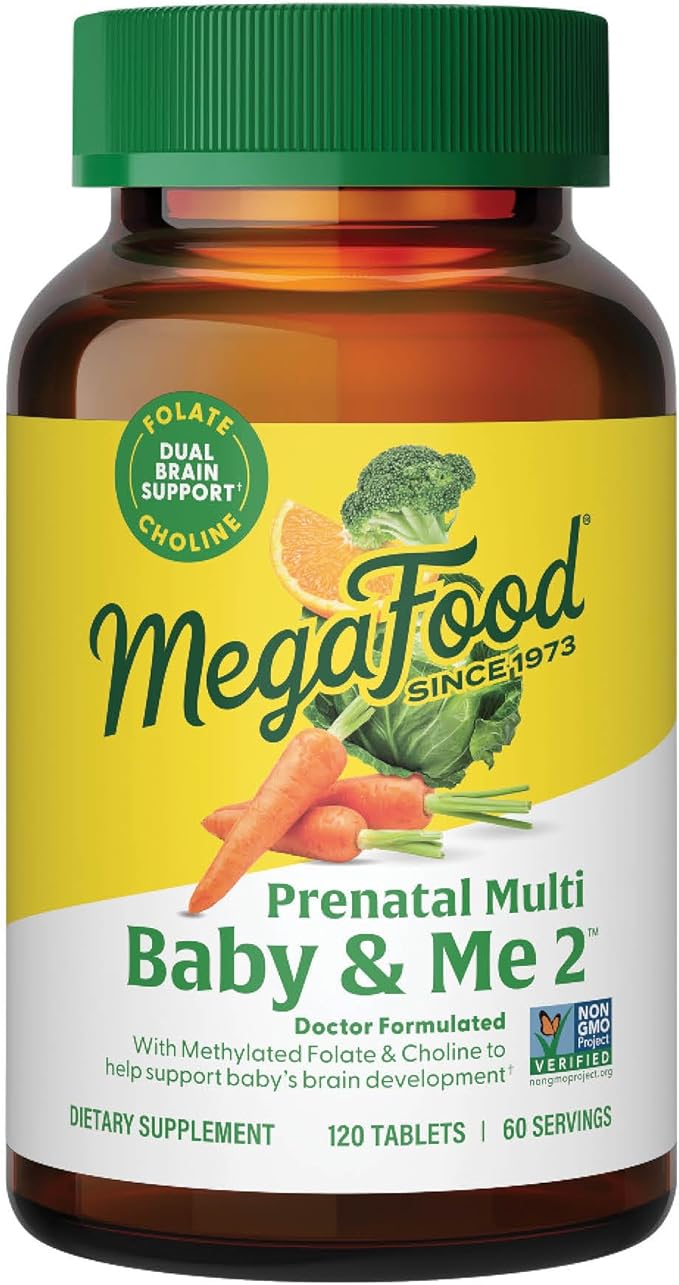 MegaFood Baby & Me 2 Prenatal 120 Tabs (60 Servings)