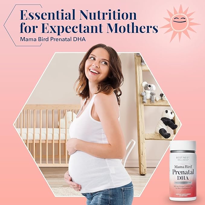 Best Nest Wellness Mama Bird Prenatal DHA Omega-3 DHA 60 Softgels