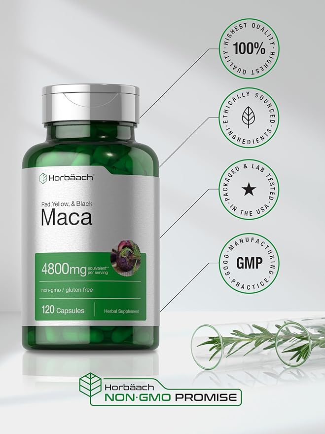 Horbäach Maca Root Capsules 120 Pills