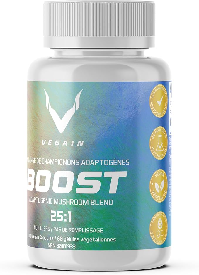 Boost Adaptogenic Mushroom Blend 60 Servings, 25:1 Extract 60 Vegan