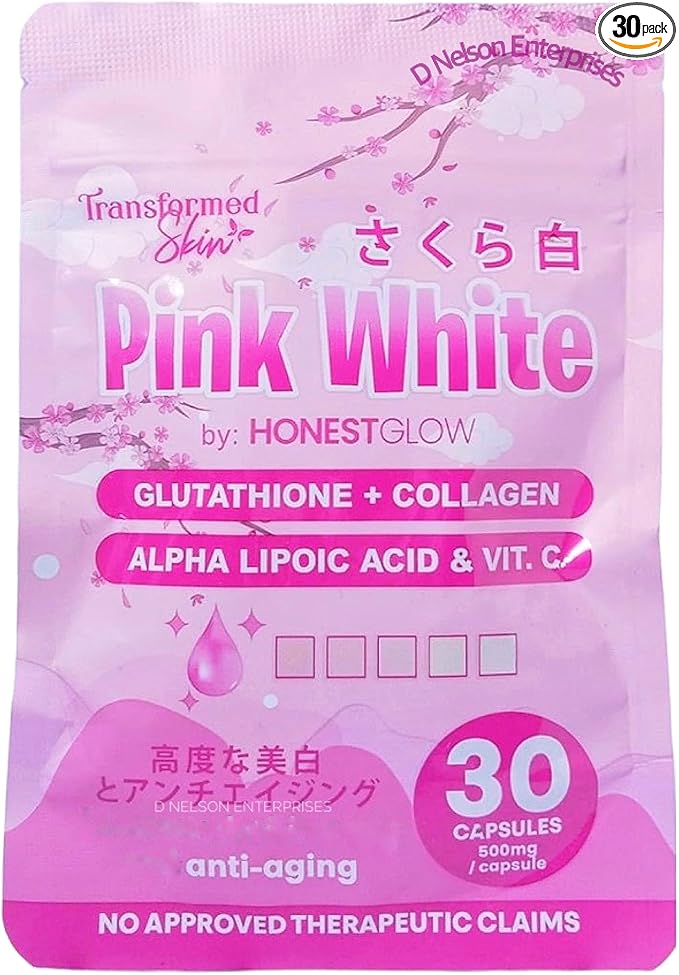 Transformed Skin Pink White Glutathione + 30 Count