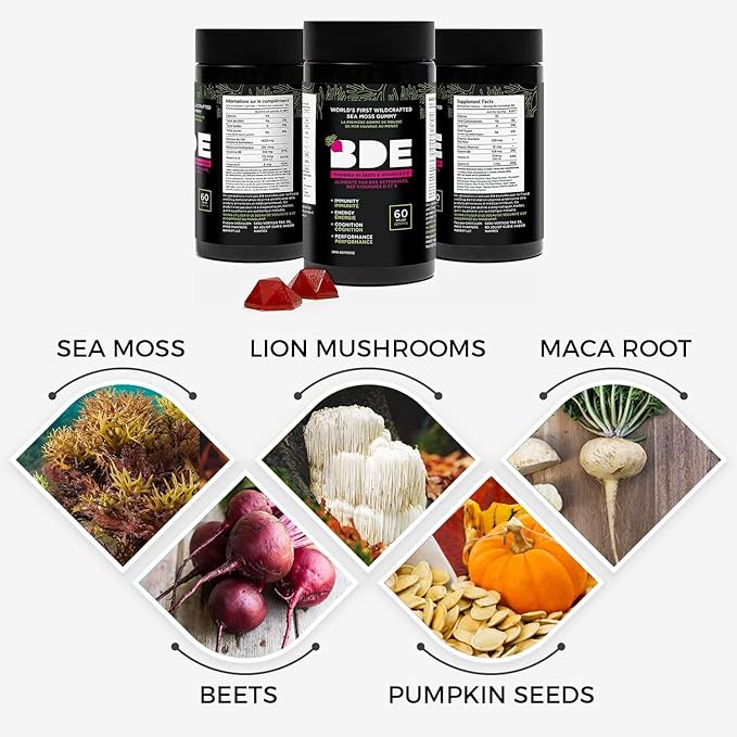 Wildcrafted Sea Moss Gummy Maca Root, 60 Count