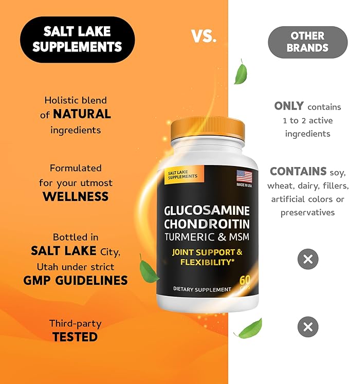 Glucosamine Chondroitin with Turmeric and MSM Supplement 60 ct.