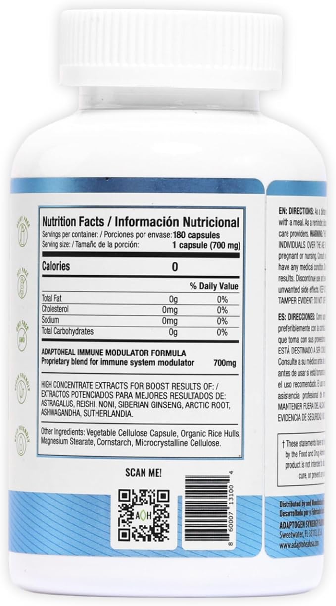 Immodulator - Adaptogenic Supplement for Well-Being, (180 Capsules/700 Capsules/700 mg)