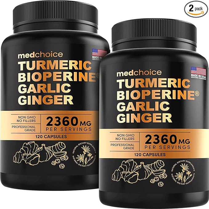 4-in-1 Turmeric and Garlic Supplements 2360 mg (240 ct) 2)