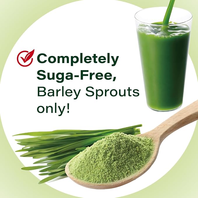 Yamamoto 山本漢方製薬株式会社 Kanpoh Barley Grass Powder, 100% Green Superfood, Japan's Green Juice for Health & Vitality, Rich in Vitamins & Minerals, Non-GMO, Vegan, 44 Sachet