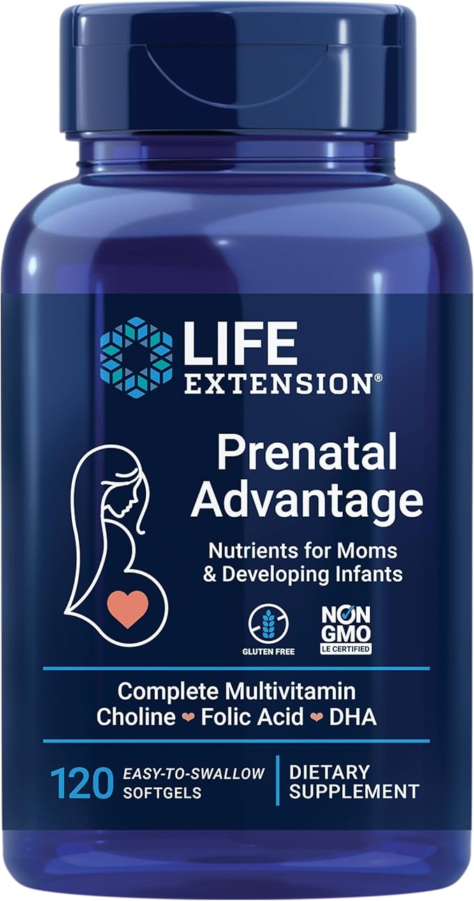 Life Extension Prenatal Advantage Supplement – -120 Softgels