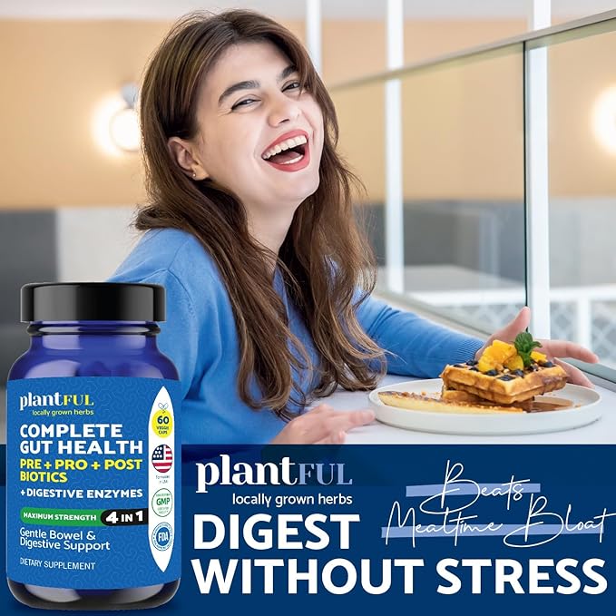 4-in-1 Pre Post Probiotics & Digestive Enzymes 60 Non