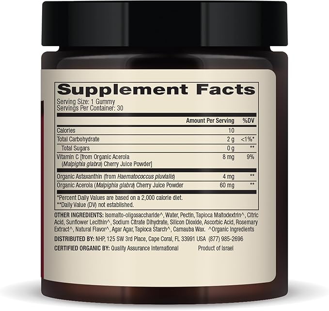 Dr. Mercola Organic Astaxanthin Gummies, 30 (30 Gummies), 4 mg
