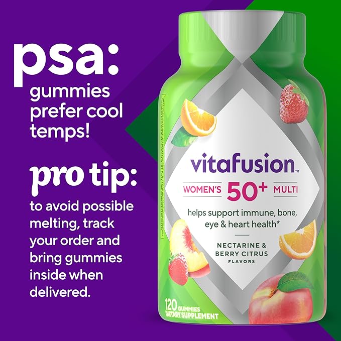Vitafusion Women's 50+ Daily Multivitamin, Gummy Vitamins, 120 Ct