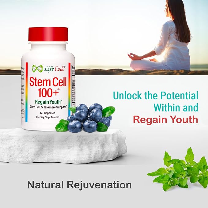 Stem Cell 100+: Multi-Pathway Anti-Aging & Regeneration Supplement Supports Stem Cells, Telomeres, Longevity Genes, Vascular Circulation, Neural Function, Autophagy, and More