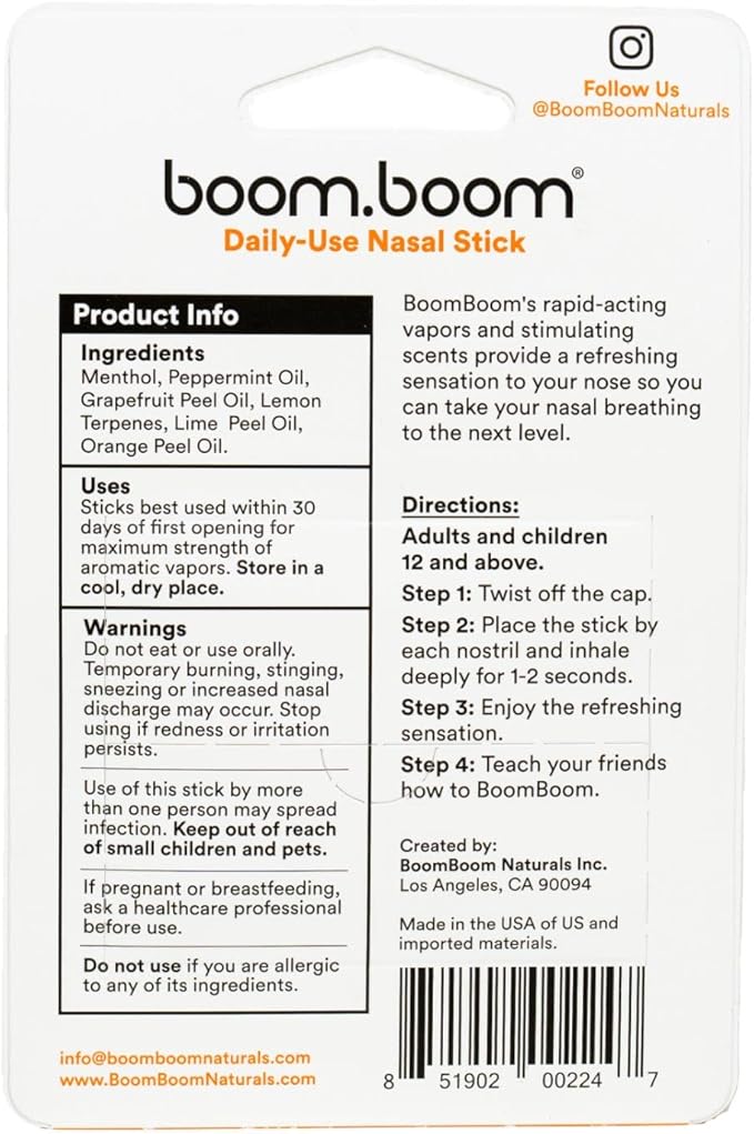 BoomBoom Nasal Stick (3 Pack)
