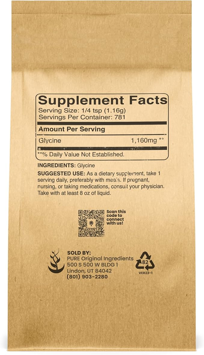Pure Original Ingredients Glycine Powder (2lb)