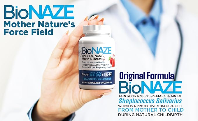 Oral Probiotic K12 & BL-04 for Sinus, Tonsil Stones, Bad Breath, Post Nasal Drip, Throat, Mouth, Teeth & Gut - Improve Oral & Respiratory Health. Clinically Proven Oral Probiotic Strains 30 ct