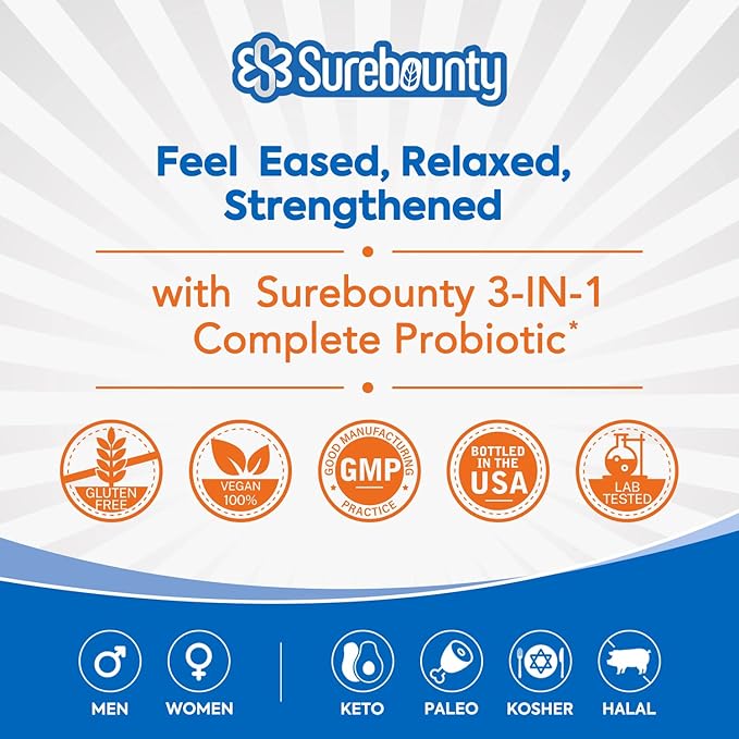 Probiotics 120 Billion CFU, Probiotics 3-in-1 Complete 30 Caps