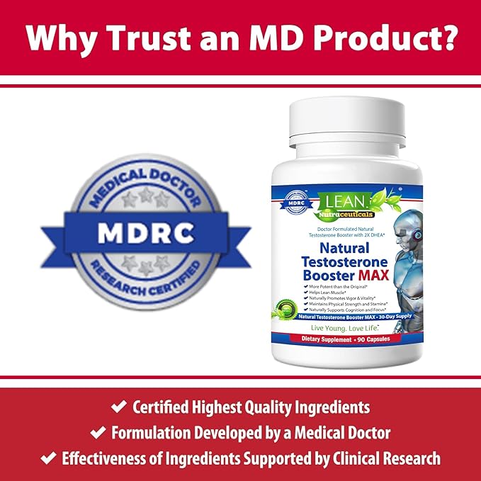 Testosterone Booster for Men over 50, 90 Capsules