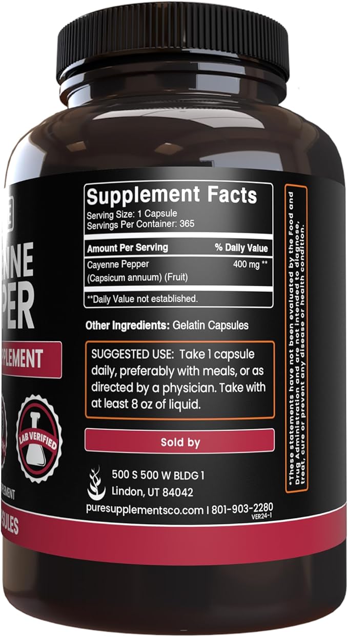 PURE ORIGINAL INGREDIENTS Cayenne Pepper (365