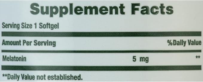 Nature's Bounty Melatonin 5mg, 90 Softgels 2)