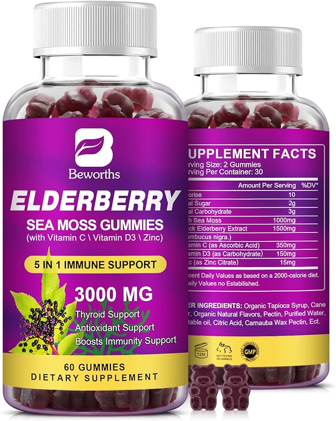 Elderberry Gummies & Irish Sea Moss, D3, Multivitamin