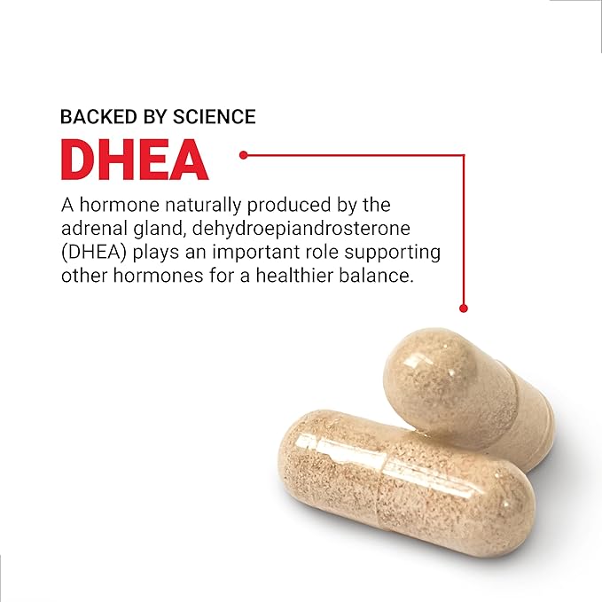 FORCE FACTOR DHEA 50mg, DHEA Supplement for Women and Men to Support Hormone Balance and Healthy Mood, Premium Quality, Vegan Friendly, Non-GMO, 100 Vegetable Capsules