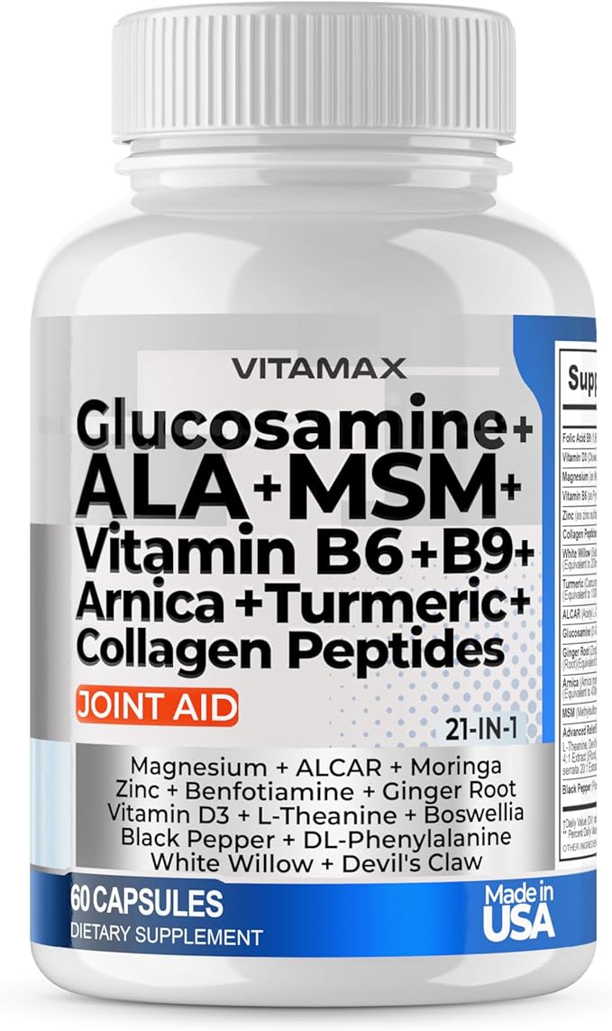 Glucosamine MSM Turmeric ALCAR Boswellia ALA 60ct
