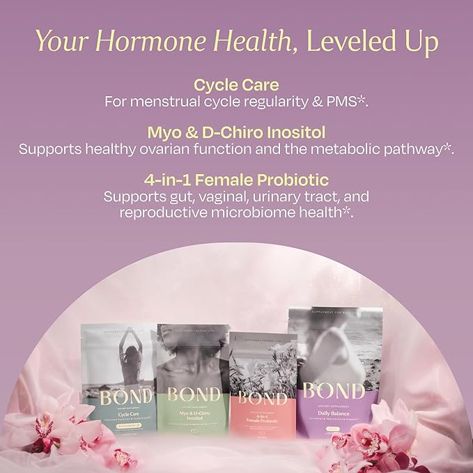 BOND Hormone Balance for Women - Daily Balance Multivitamin Drink w/Prenatal Vitamins for Hormone Harmony, Nutrient Levels, Mood - Folate, B6, B12, Probiotics, Inositol - Womens Multivitamin, 30 ct