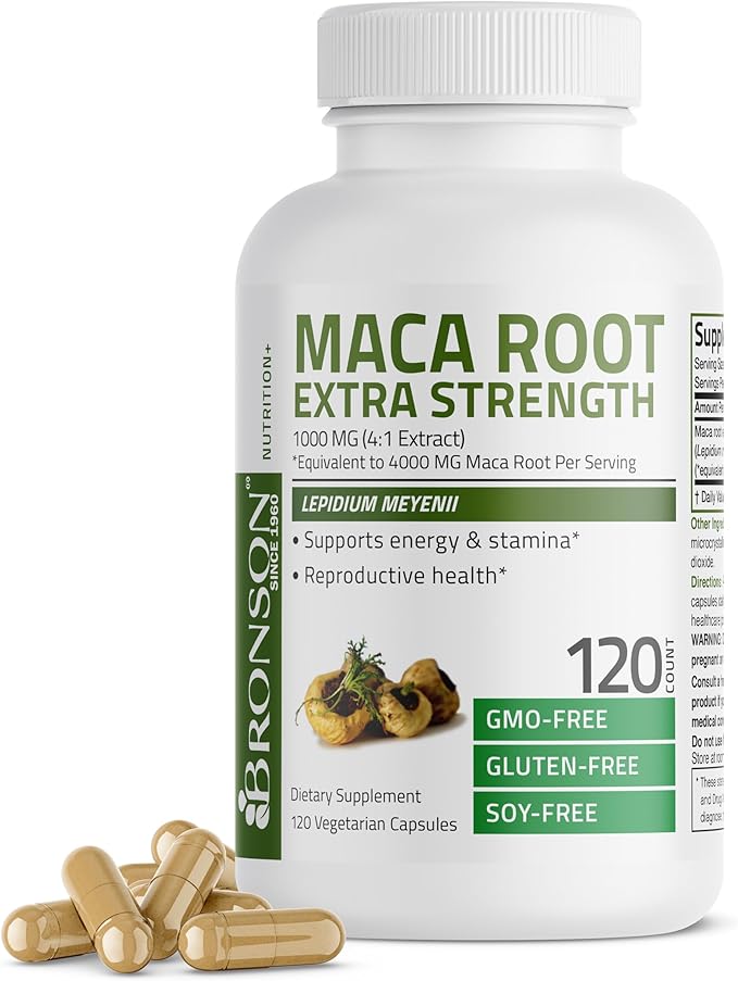 Bronson Maca Root Extra Lepidium Meyenii, 120 Vegetarian