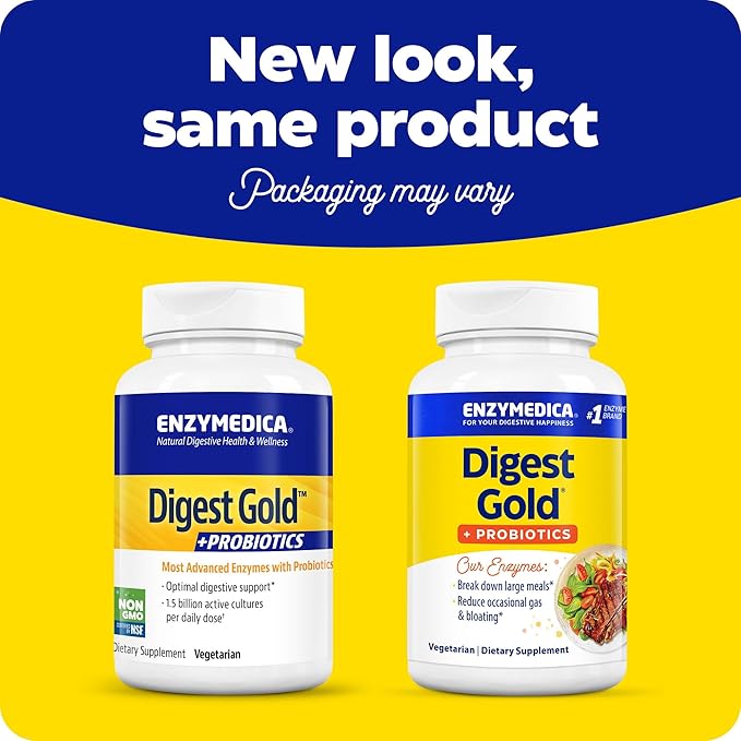 Enzymedica Digest Gold + Probiotics, 2-in-1 1.5 Billion 90 Count