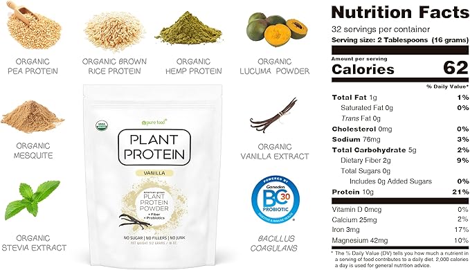 Plant Based Protein Powder with Probiotics
