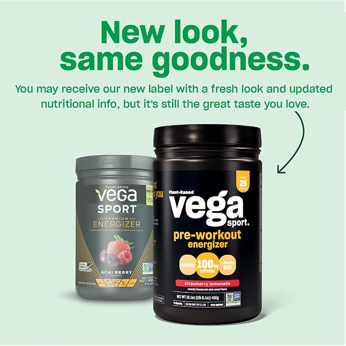 Vega Sport Pre-Workout Energizer, Berry 1.1 lbs
