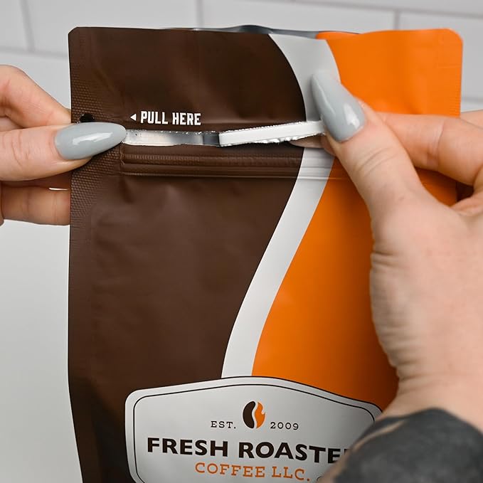 Fresh Roasted Coffee, Organic Ethiopian Sidamo Guji, 12 oz, Light Roast, Kosher, Whole Bean