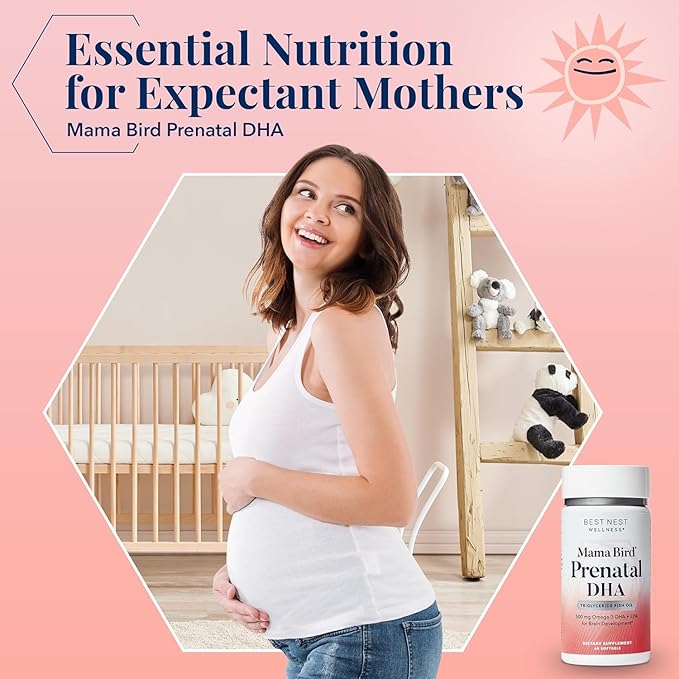Best Nest Wellness Mama Bird Prenatal 3 DHA 500 mg 60 Ct