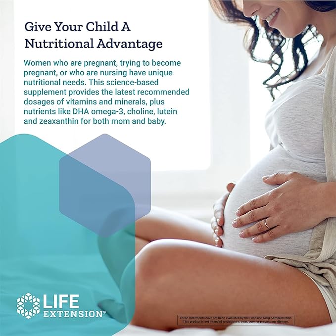 Life Extension Prenatal Advantage Supplement – -120 Softgels