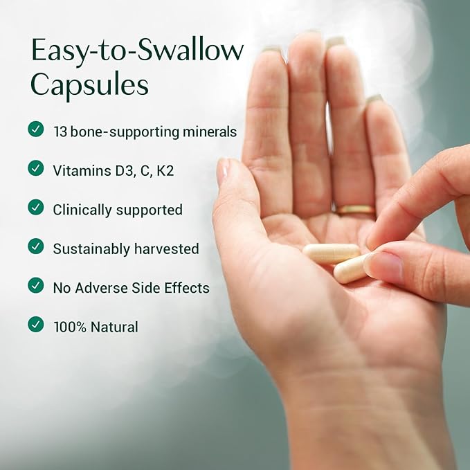ALGAECAL Plus - Organic Red Algae K2 MK7 MK7 (100mg), (100mg), Vitamin D3 (1600 (1600 IU), (350mg) & 120 Veggie