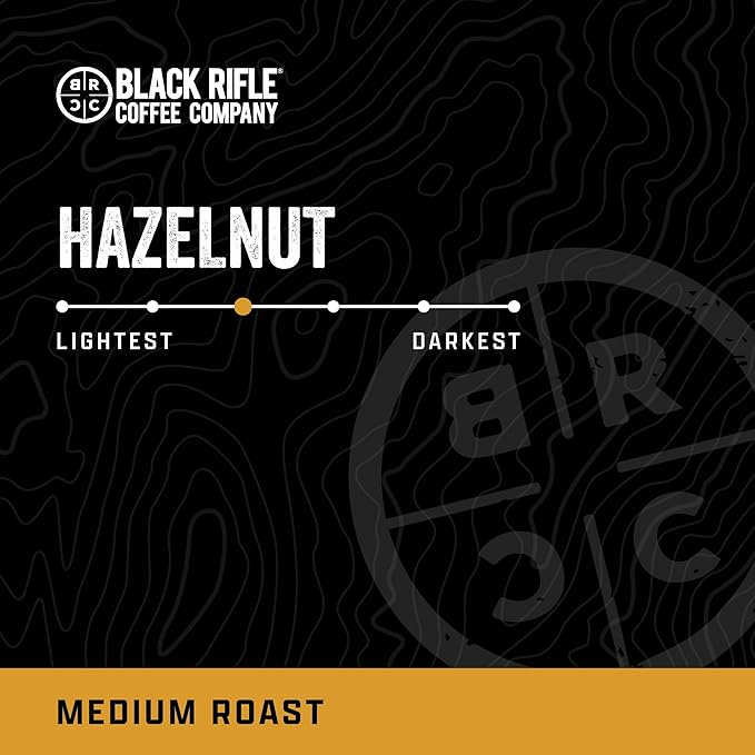 Black Rifle Coffee Company Hazelnut, Flavored Medium Roast Ground Coffee, 12 OZ Bag