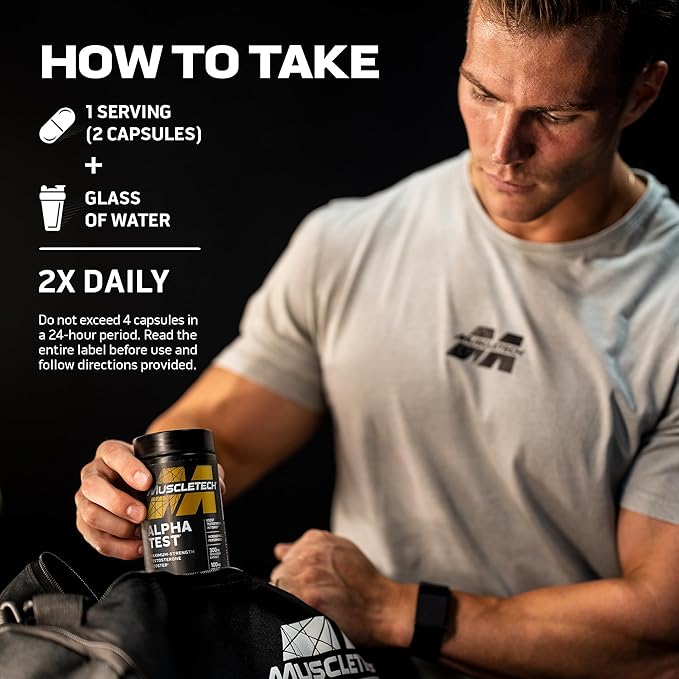 MuscleTech Testosterone Booster for Men, AlphaTest, 240 Pills
