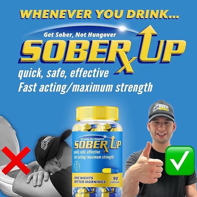 Maximum Strength Remedy & Fast Acting Relief • Party Smart Pills • Anytime You Drink Vitamin Supplement w/DHM + Glutathione + Chlorella + L-Theanine (USA)
