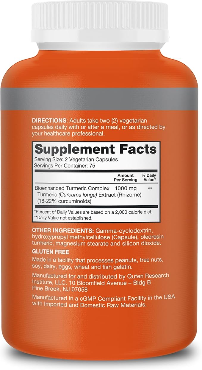 Qunol Turmeric Curcumin Supplement, Turmeric 1000mg 150 Count 1)