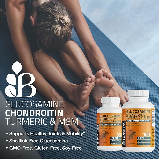 Bronson Glucosamine Chondroitin Turmeric & MSM 60 Capsules