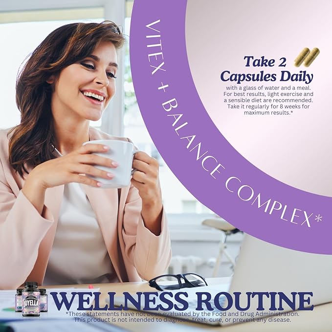 Vitex Chasteberry Supplement for Women - Adaptogens Balance Complex w. Black Cohosh and Dong Quai - Hormone Balance for Women w. Wild Yam Root - Mood Plus Hormone Harmony 60 Caps USA