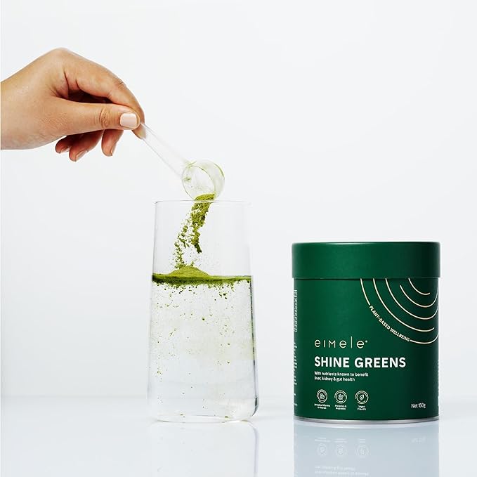 | Shine Greens | Plant-Based Superfood Greens Powder for Gut Health | Supports Energy, Digestion & Immunity | Packed with Antioxidants, Essential Nutrients & Probiotics | 42 Servings (5.29oz)