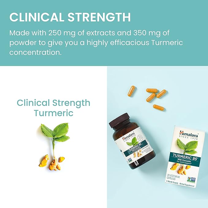 Himalaya Turmeric 95 Supplement with Curcumin/Curcuminoids, 600 mg, 60 Capsules, 2 Pack, 60 Day
