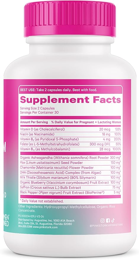 Pink Stork Postpartum Mood Support 60 Capsules