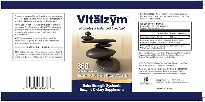 Proteolytic Systemic Enzymes Liquid Gel Capsules (360 Capsules)