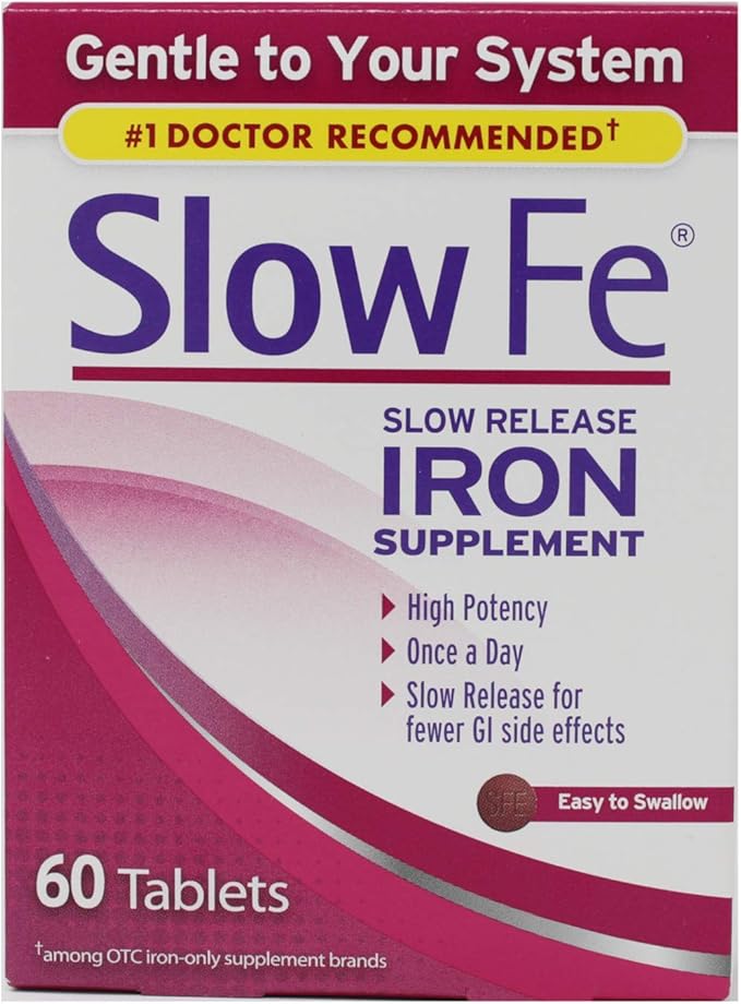 Slow Fe Slow Release Iron, Tablets, 60 ea - 2pc